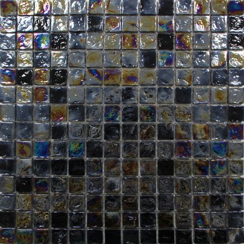 Mosaik Glas B47 Petrol Multicolor