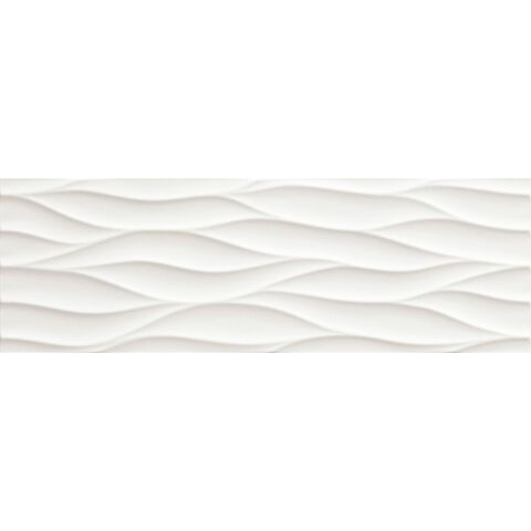 Dekor Lumina 25 x 75 cm Curve White