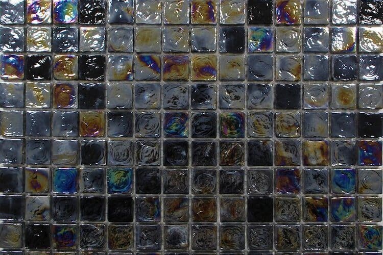 Mosaik Glas B47 Petrol Multicolor Detailansicht